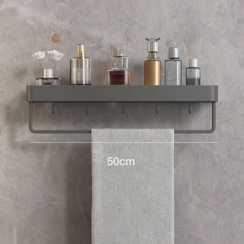Elegant Vegghylle for Badet – Smart Oppbevaring med Håndkleholder