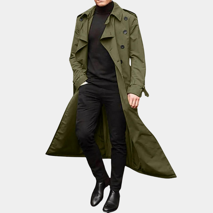 Herre Avslappet Trenchcoat – Elegant Komfort