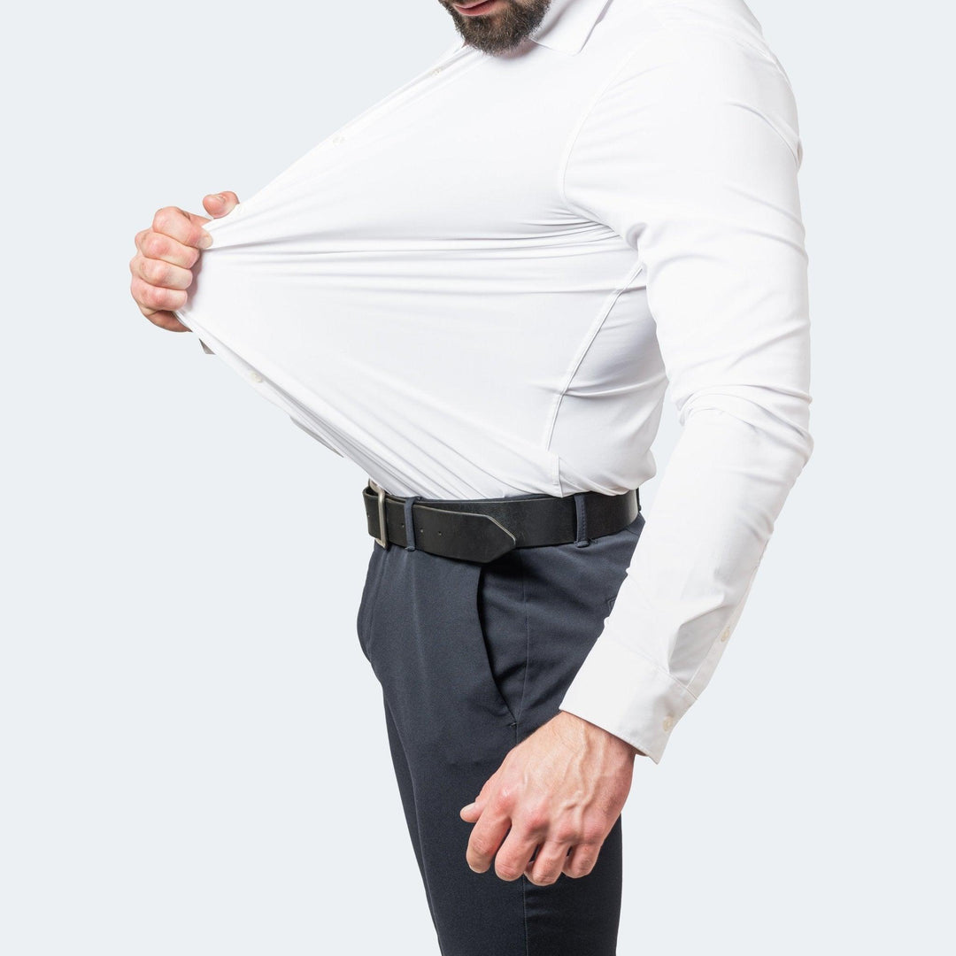 Herreskjorte uten stryking med stretch for jobb og fritid