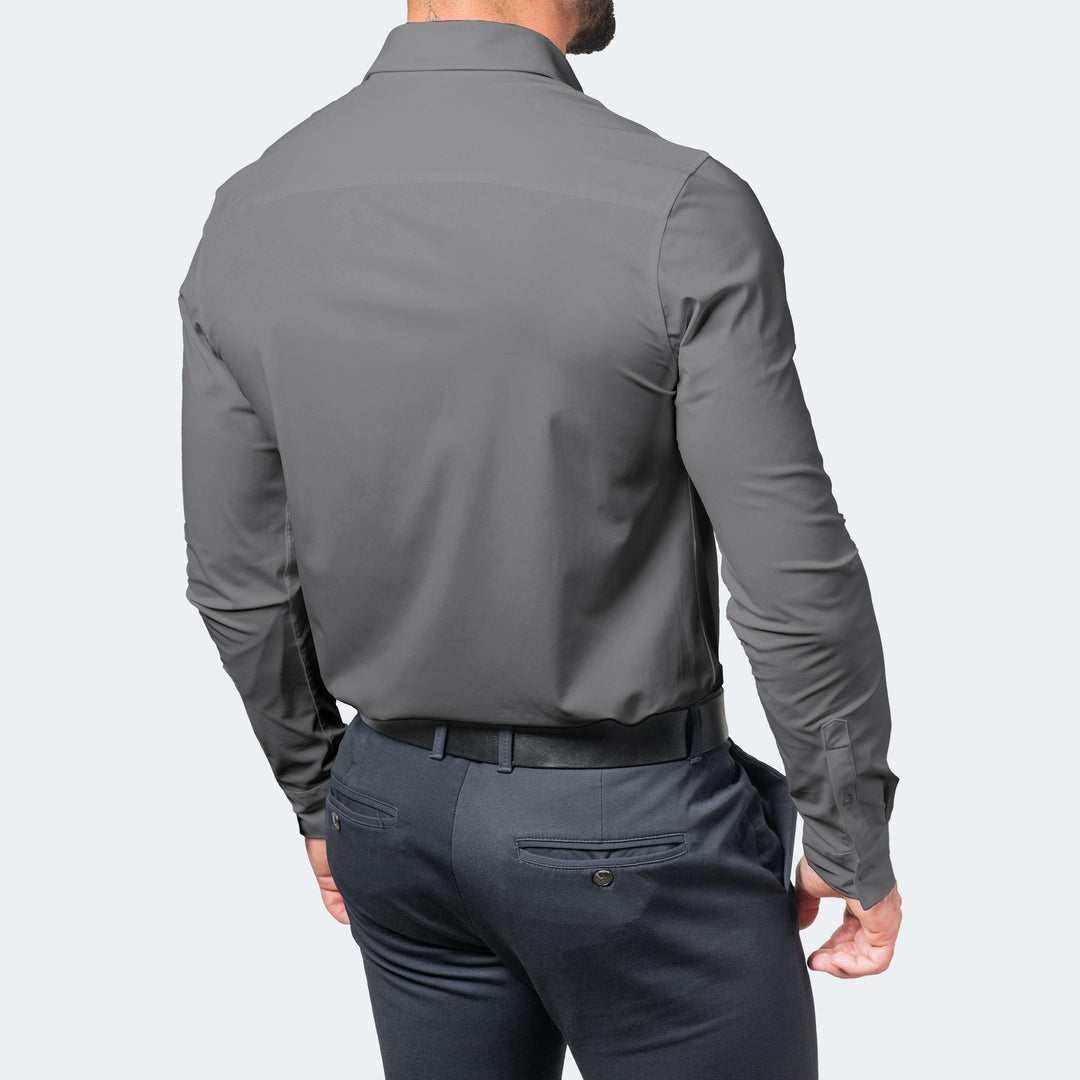 Herreskjorte uten stryking med stretch for jobb og fritid
