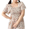 Kvinnenes Elegante Blomstrete Midikjole – Perfekt for Sommeren