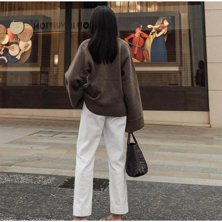 Elegant V-hals Cardigan for Kvinner