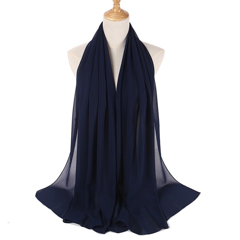 Elegant Chiffon Hijab Pannebånd for Kvinner