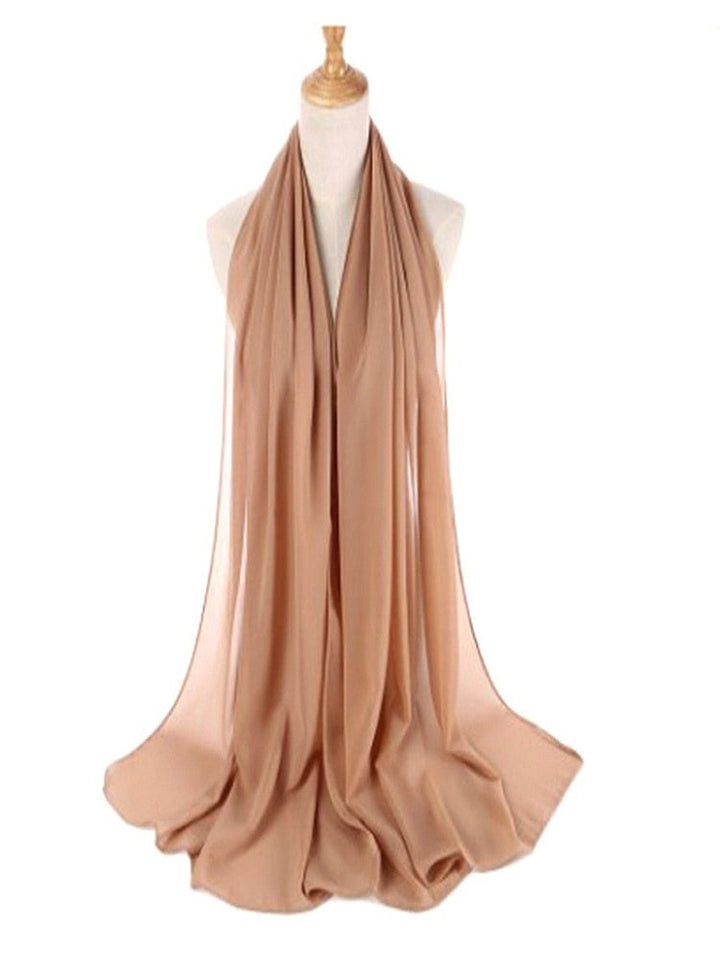 Elegant Chiffon Hijab Pannebånd for Kvinner