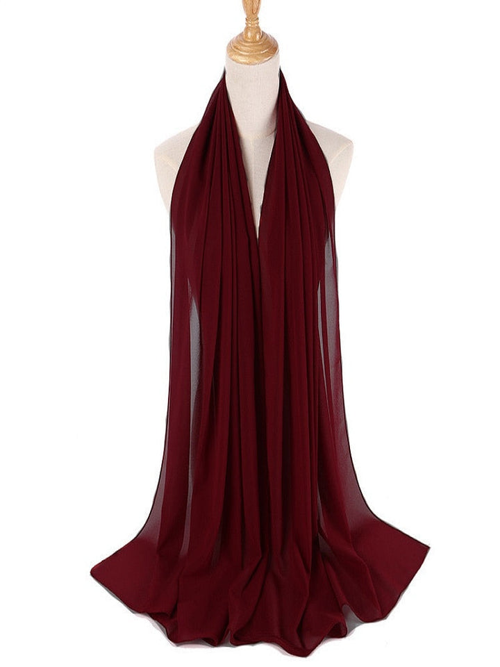 Elegant Chiffon Hijab Pannebånd for Kvinner