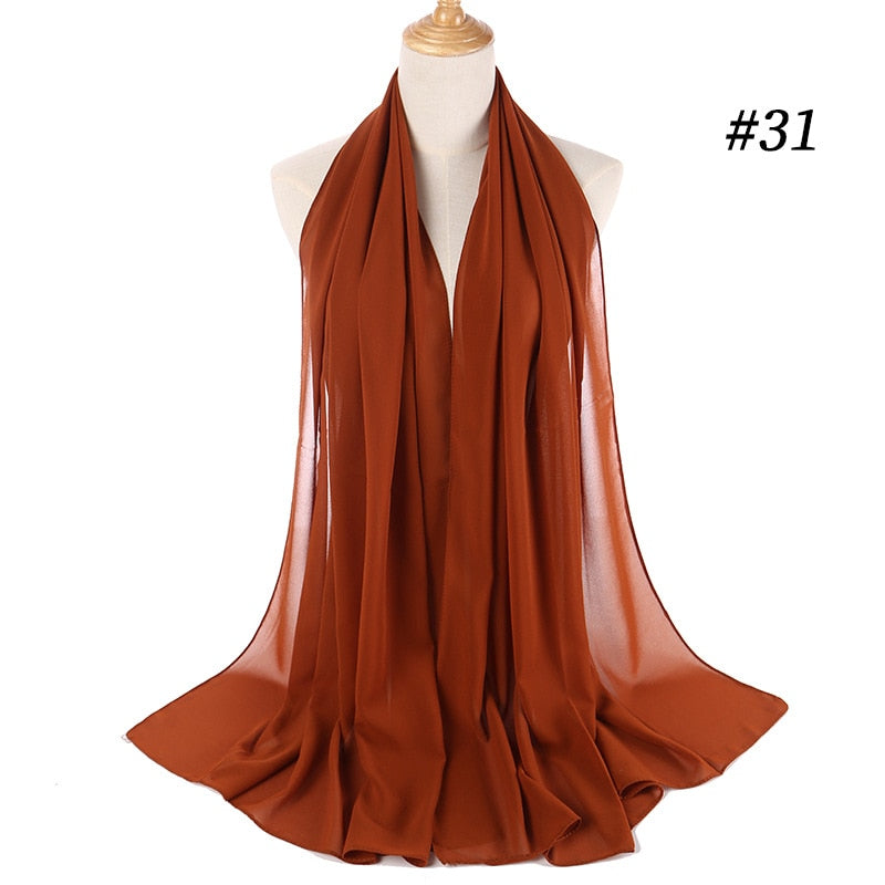 Elegant Chiffon Hijab Pannebånd for Kvinner