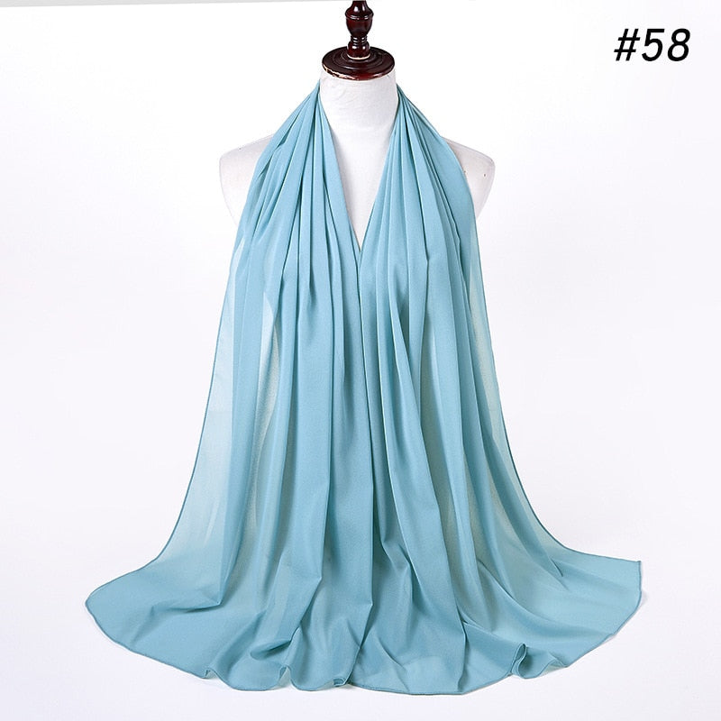 Elegant Chiffon Hijab Pannebånd for Kvinner