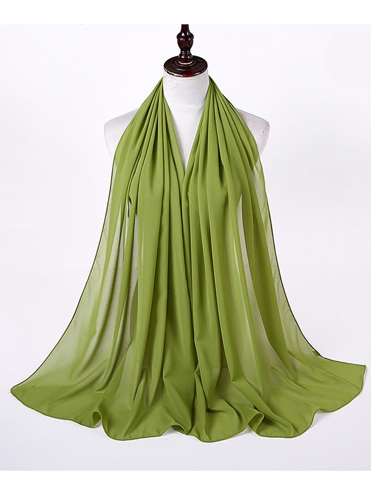 Elegant Chiffon Hijab Pannebånd for Kvinner