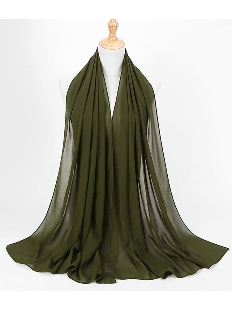 Elegant Chiffon Hijab Pannebånd for Kvinner