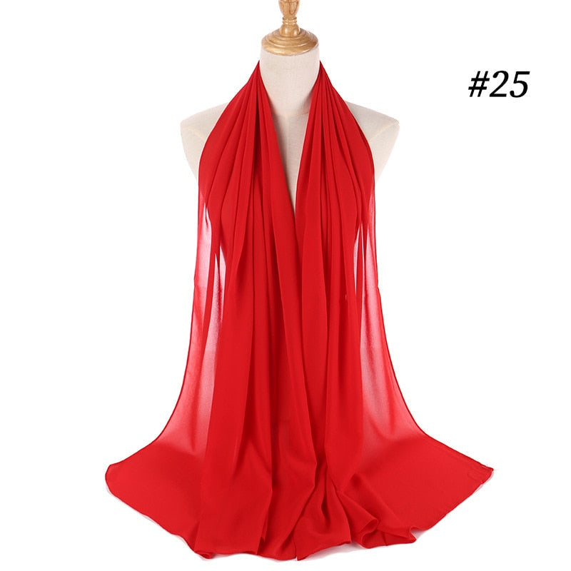 Elegant Chiffon Hijab Pannebånd for Kvinner