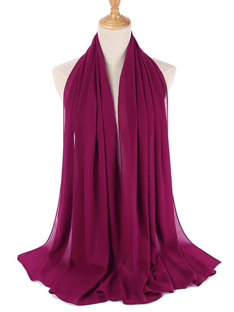 Elegant Chiffon Hijab Pannebånd for Kvinner
