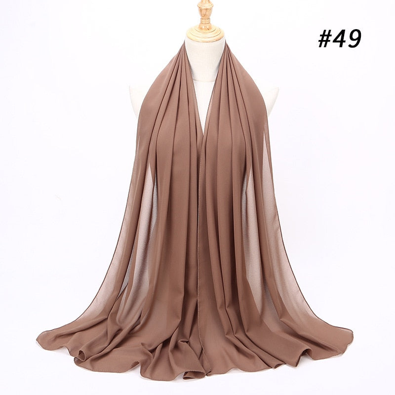 Elegant Chiffon Hijab Pannebånd for Kvinner