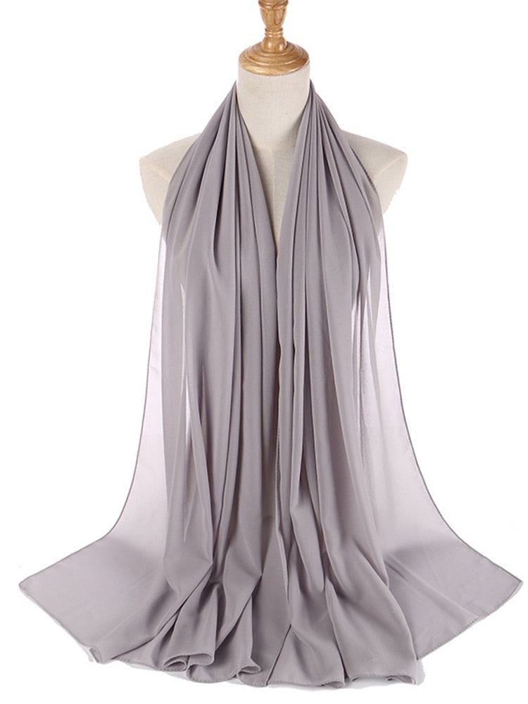 Elegant Chiffon Hijab Pannebånd for Kvinner