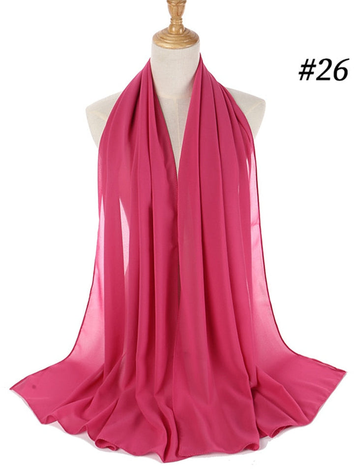 Elegant Chiffon Hijab Pannebånd for Kvinner