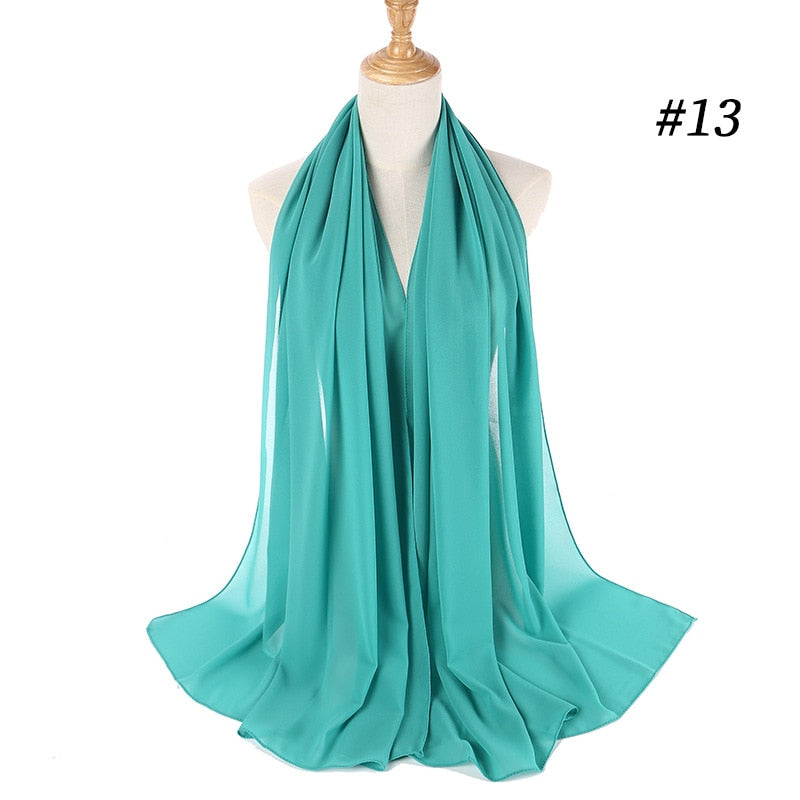 Elegant Chiffon Hijab Pannebånd for Kvinner
