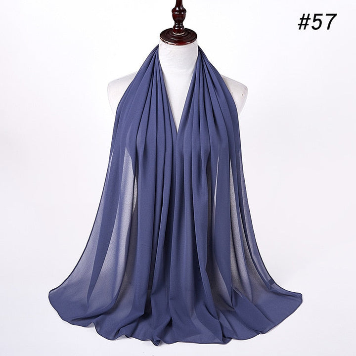Elegant Chiffon Hijab Pannebånd for Kvinner