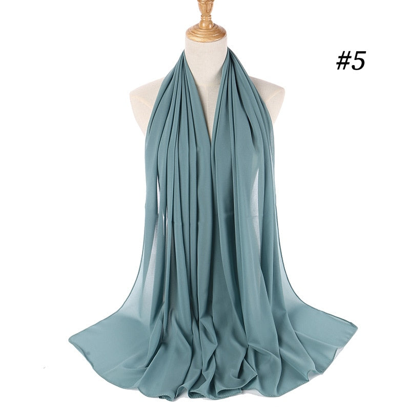 Elegant Chiffon Hijab Pannebånd for Kvinner