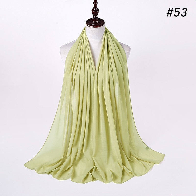 Elegant Chiffon Hijab Pannebånd for Kvinner