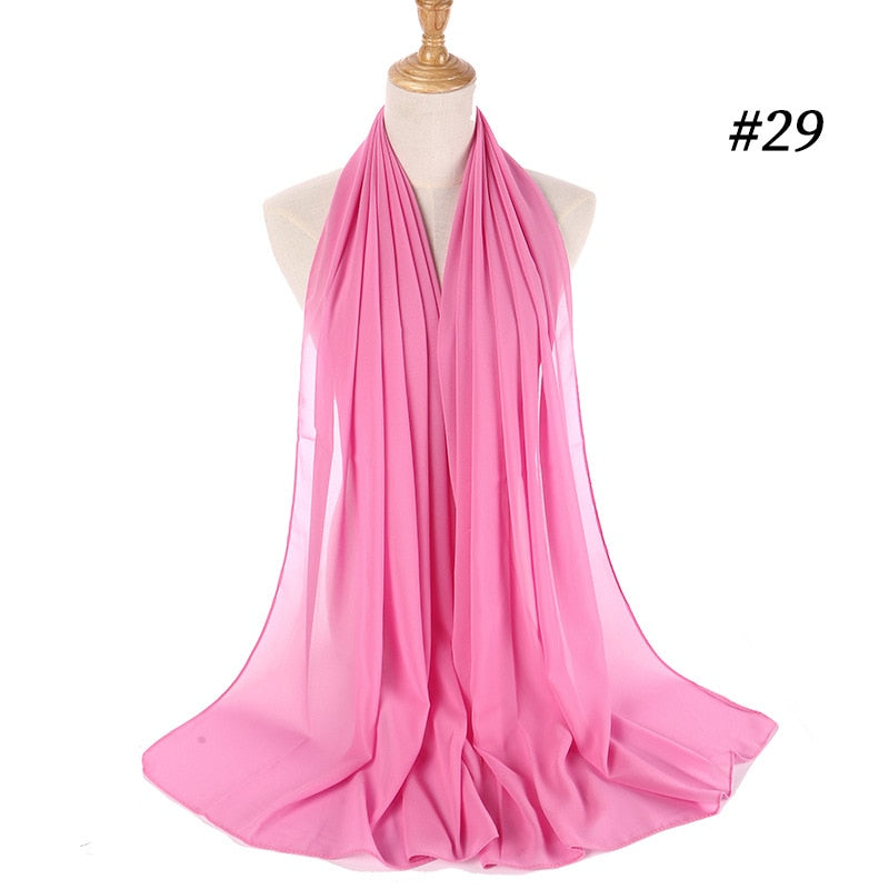 Elegant Chiffon Hijab Pannebånd for Kvinner