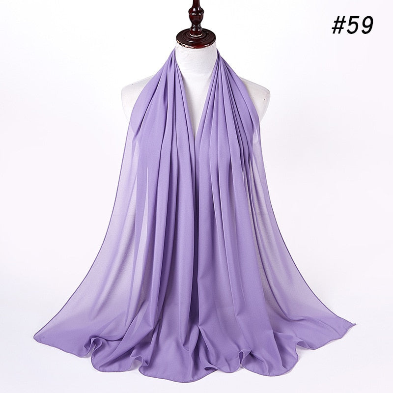 Elegant Chiffon Hijab Pannebånd for Kvinner