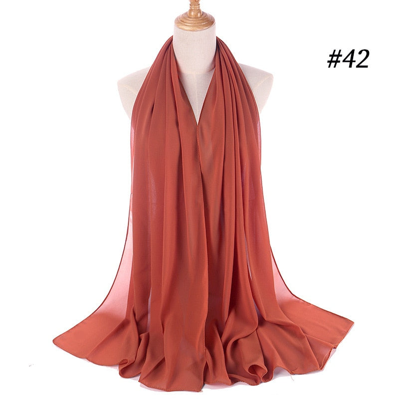 Elegant Chiffon Hijab Pannebånd for Kvinner