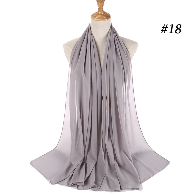 Elegant Chiffon Hijab Pannebånd for Kvinner