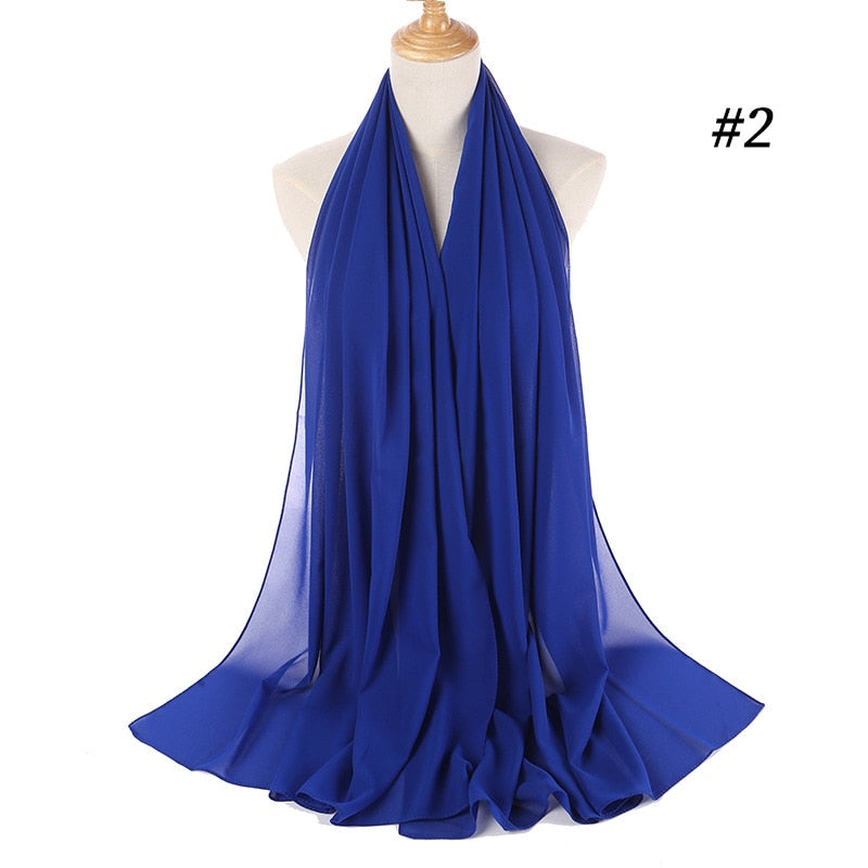 Elegant Chiffon Hijab Pannebånd for Kvinner
