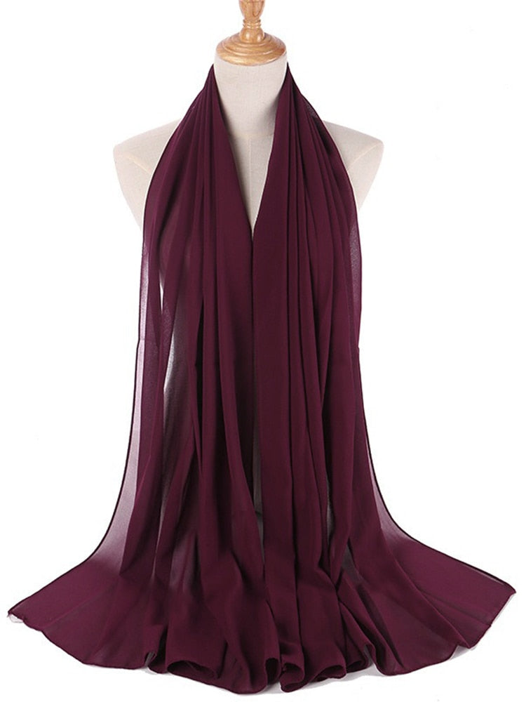 Elegant Chiffon Hijab Pannebånd for Kvinner