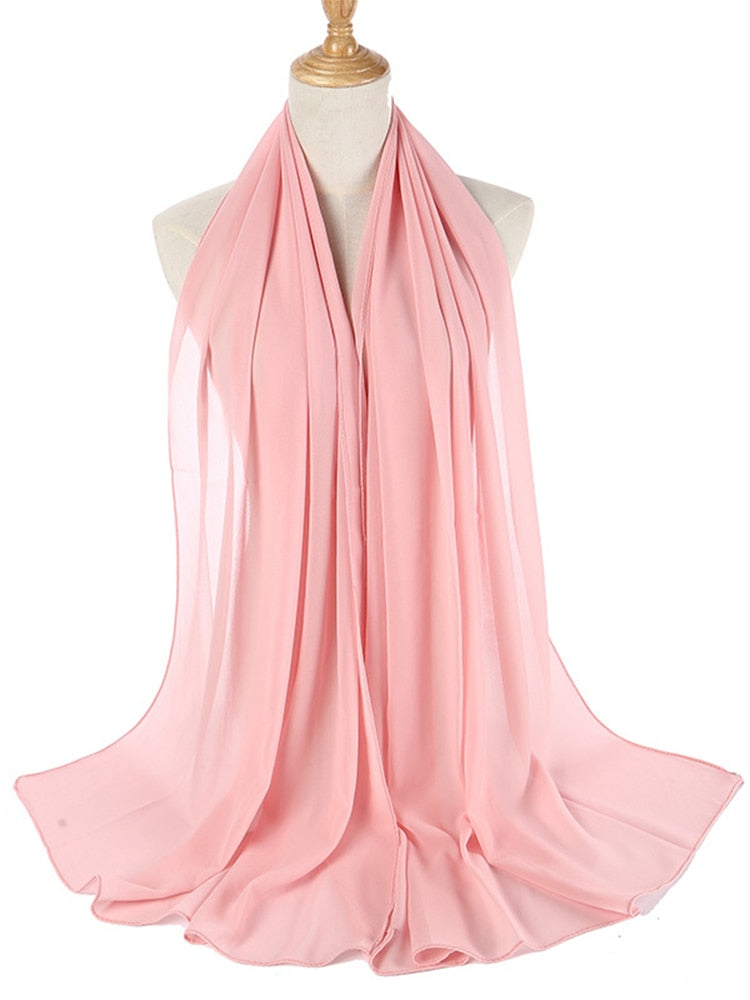 Elegant Chiffon Hijab Pannebånd for Kvinner