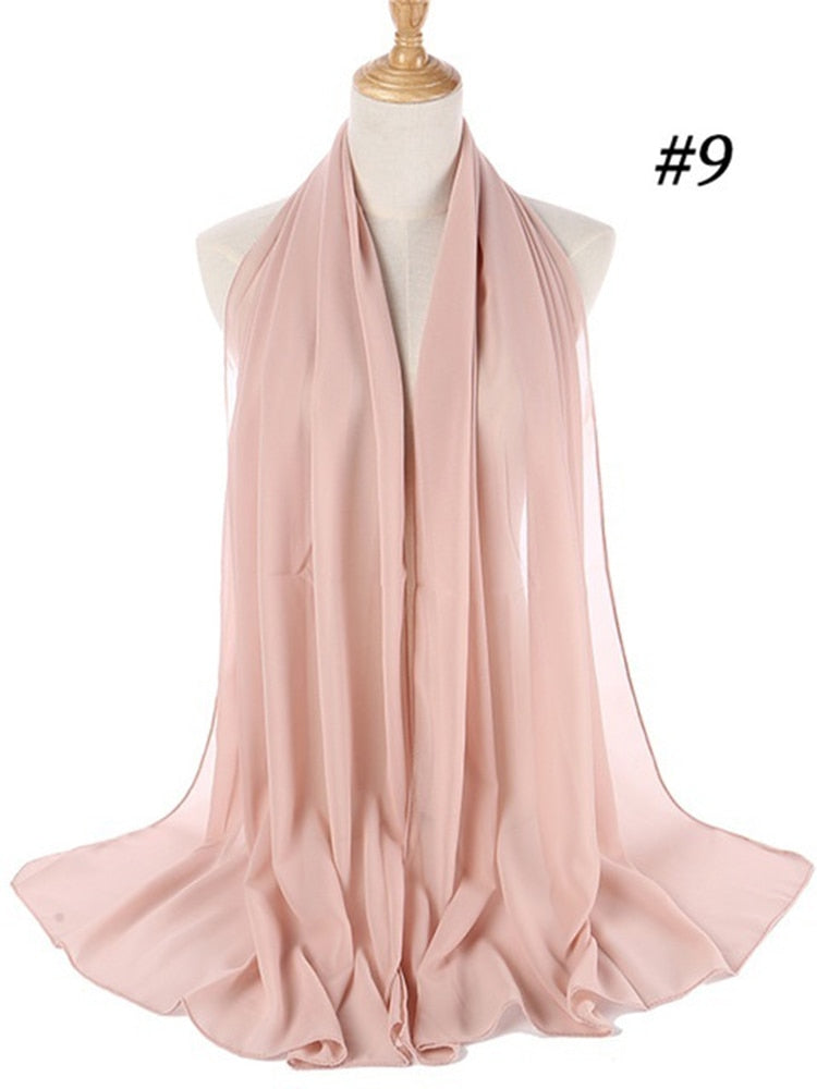 Elegant Chiffon Hijab Pannebånd for Kvinner