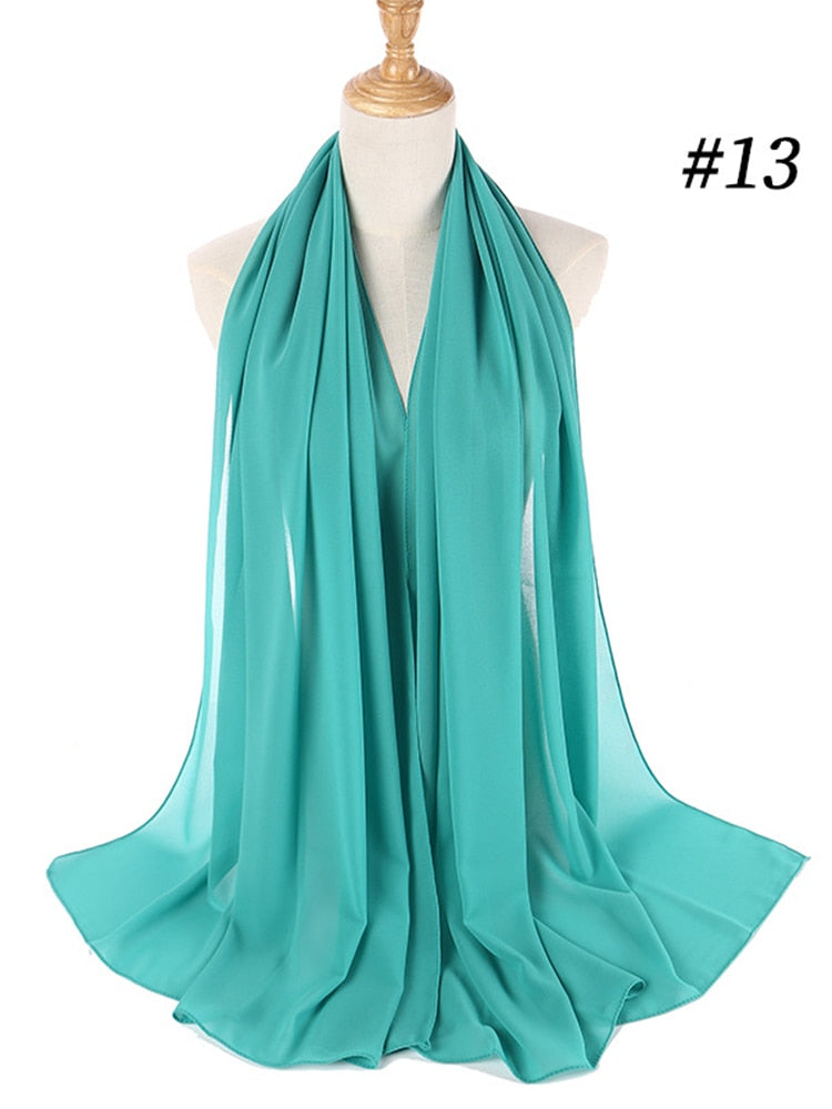 Elegant Chiffon Hijab Pannebånd for Kvinner
