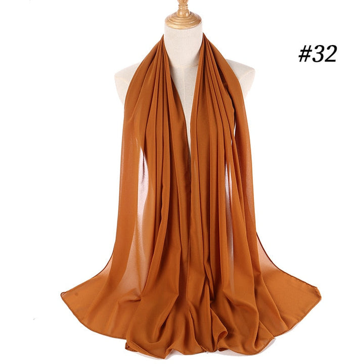 Elegant Chiffon Hijab Pannebånd for Kvinner