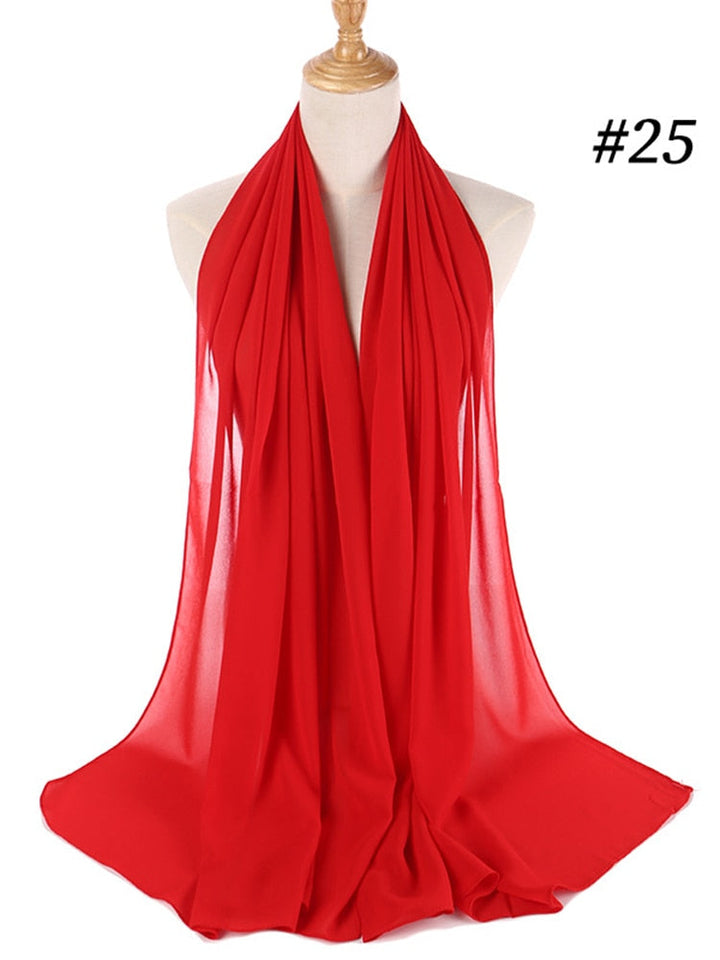 Elegant Chiffon Hijab Pannebånd for Kvinner