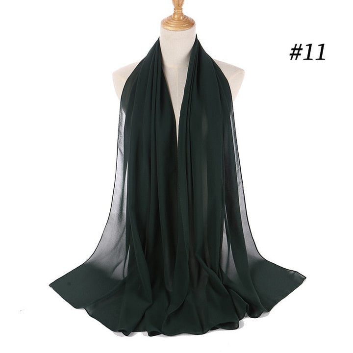 Elegant Chiffon Hijab Pannebånd for Kvinner