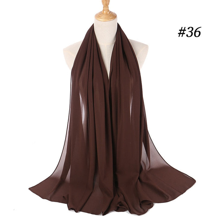 Elegant Chiffon Hijab Pannebånd for Kvinner