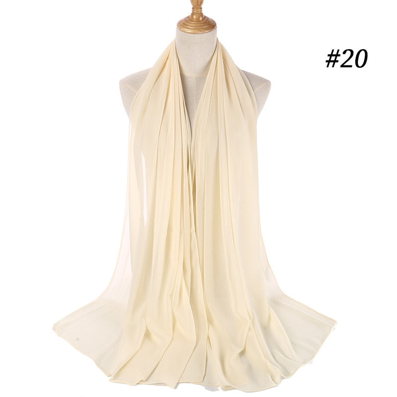 Elegant Chiffon Hijab Pannebånd for Kvinner