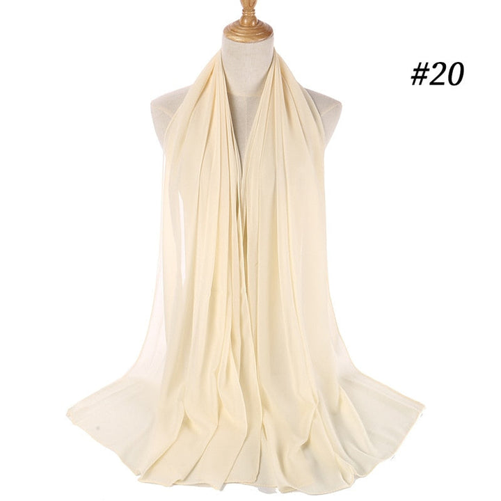 Elegant Chiffon Hijab Pannebånd for Kvinner