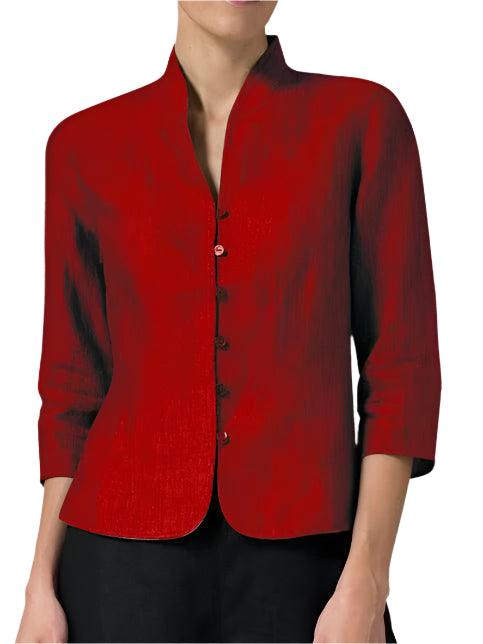 Damebluse med Ståkrage – Elegant og Allsidig i Flere Farger