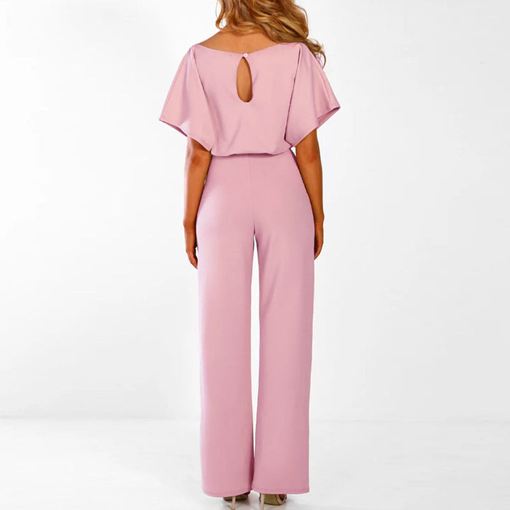 Dame Jumpsuit med Snøring i Midjen – Elegant og Komfortabel