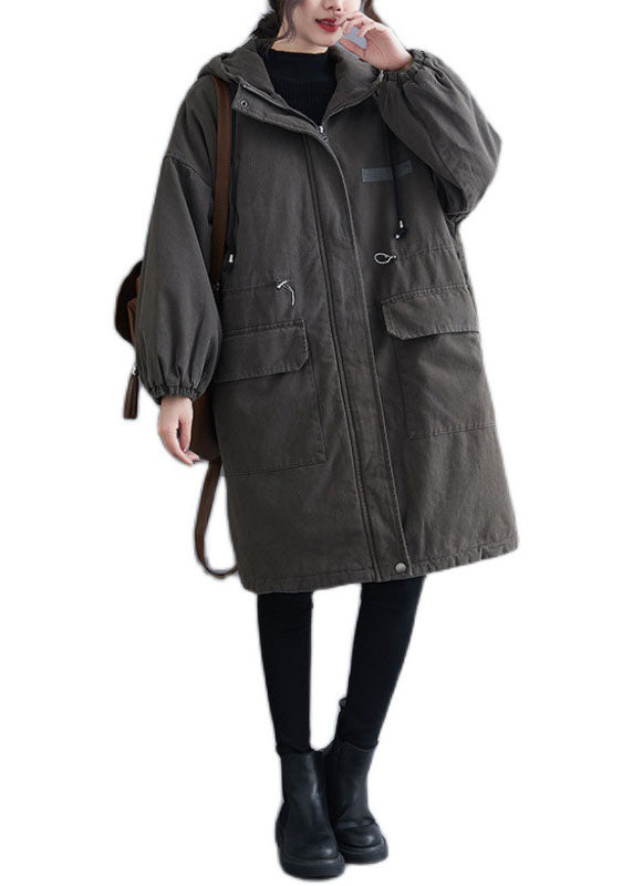 Elegant Damekåpe med Hette – Stilfull Komfort for Vinter