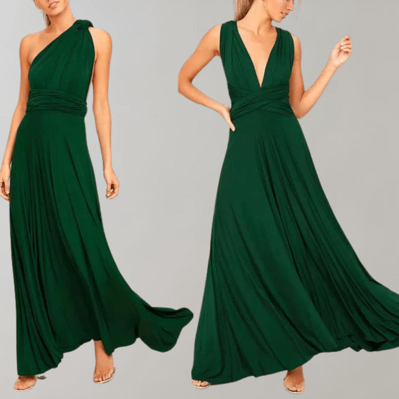 Elegant Drapert Maxi Kjole for Kvinner – Allsidig Stil