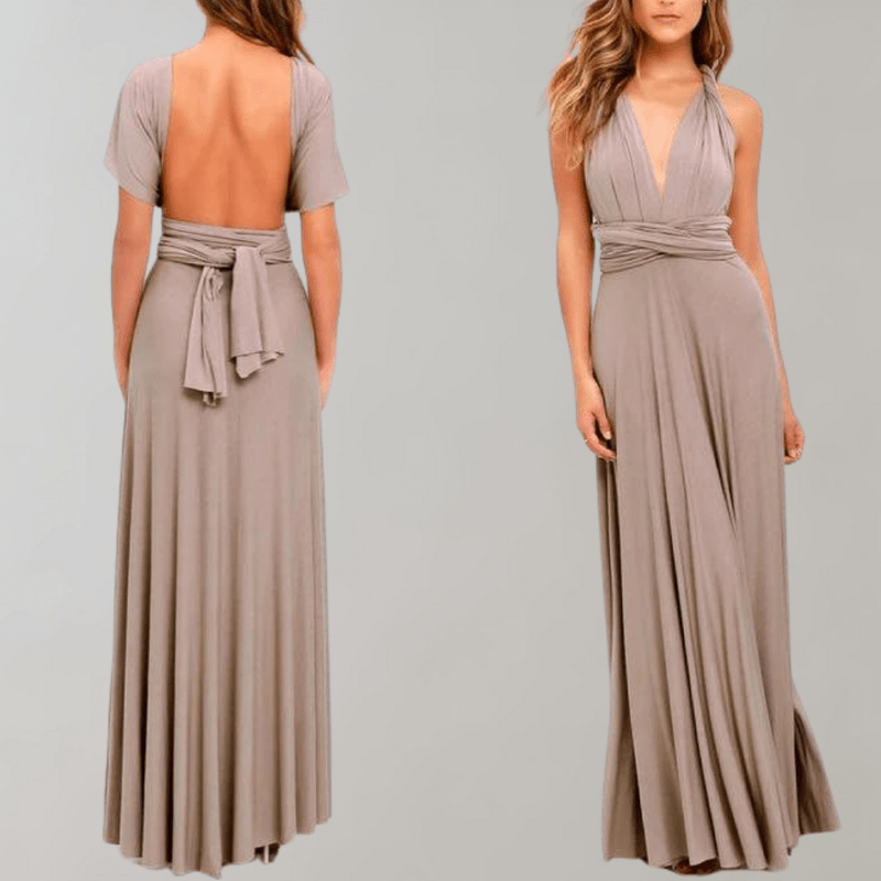 Elegant Drapert Maxi Kjole for Kvinner – Allsidig Stil