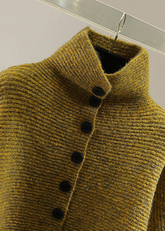 Dame Elegant Turtleneck Genser med Flaggermusermer