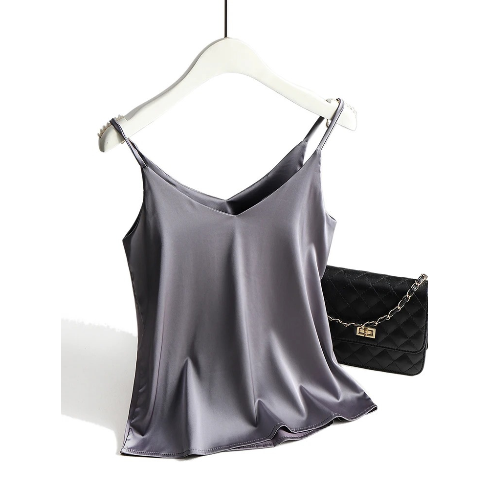Kvinners Elegant Halter Spaghettitopp med V-hals