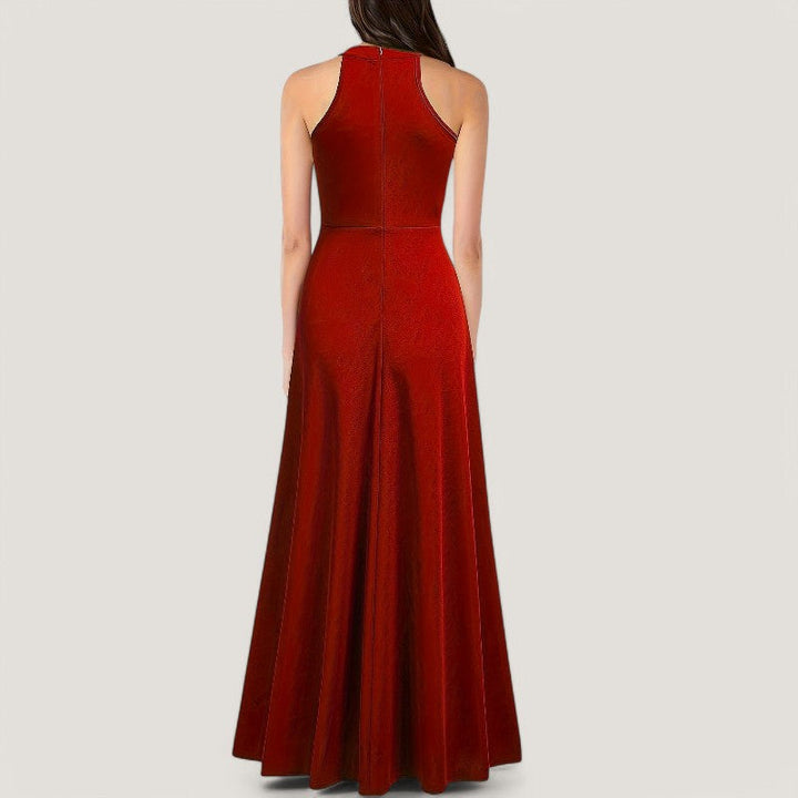Elegant Halterneck Maxikjole for Kvinner