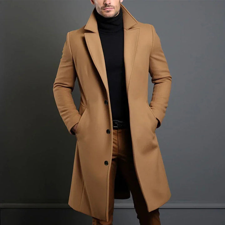 Herre Klassisk Overcoat med Skreddersydd Passform
