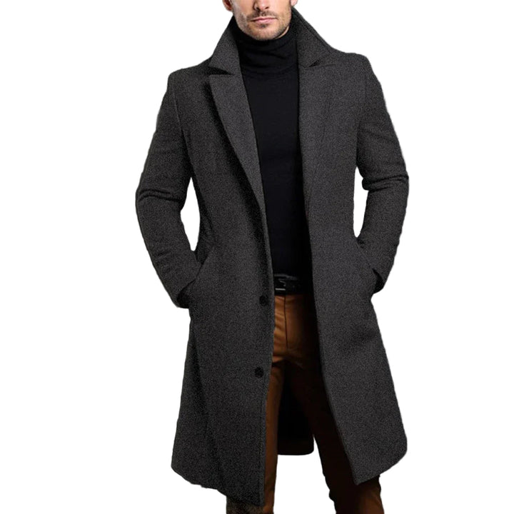 Herre Klassisk Overcoat med Skreddersydd Passform