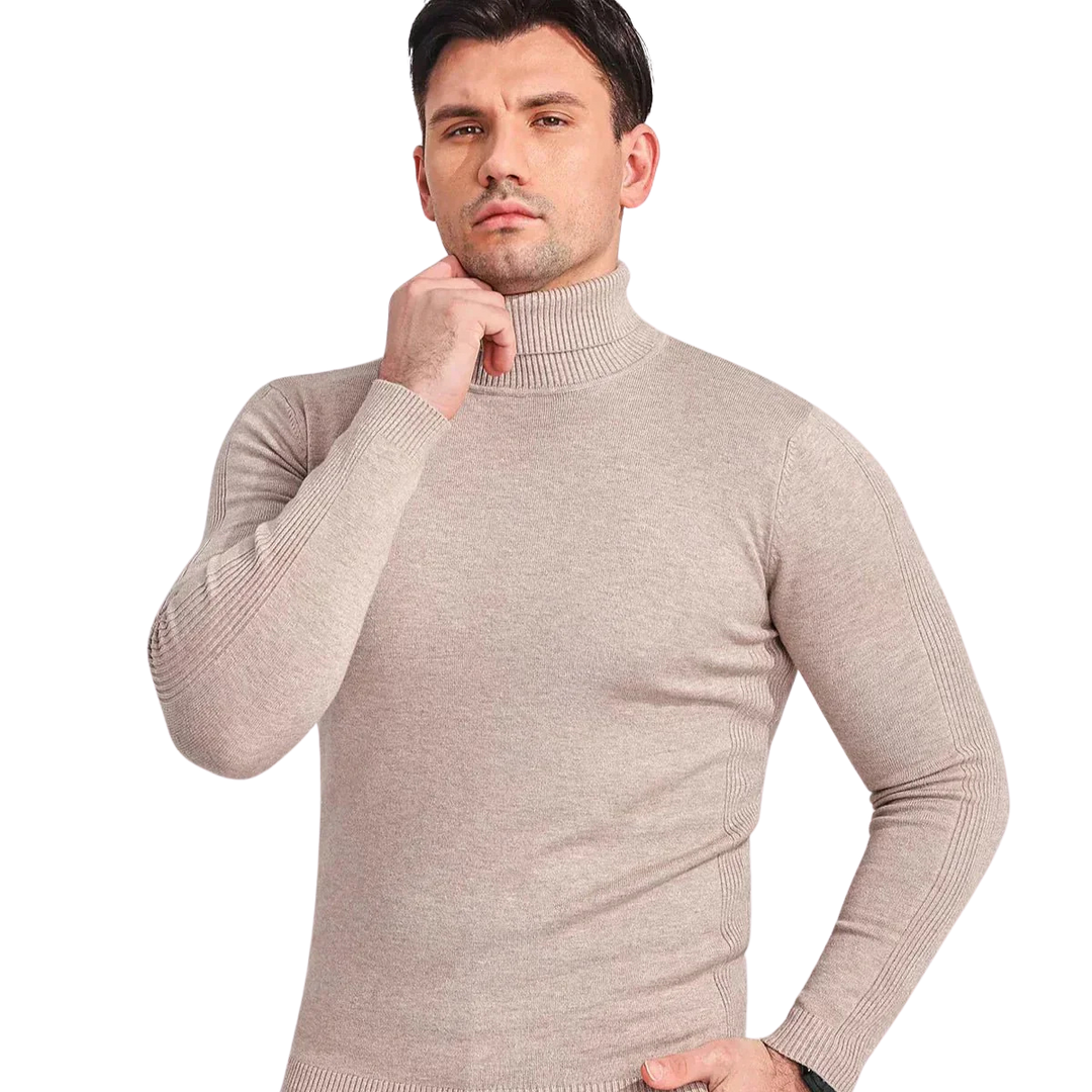 Herres Turtleneck Genser i Klassisk Stil