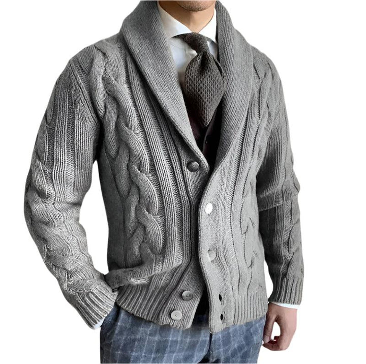 Herre Cardigan Jakke i Strikket – Komfort og Stil