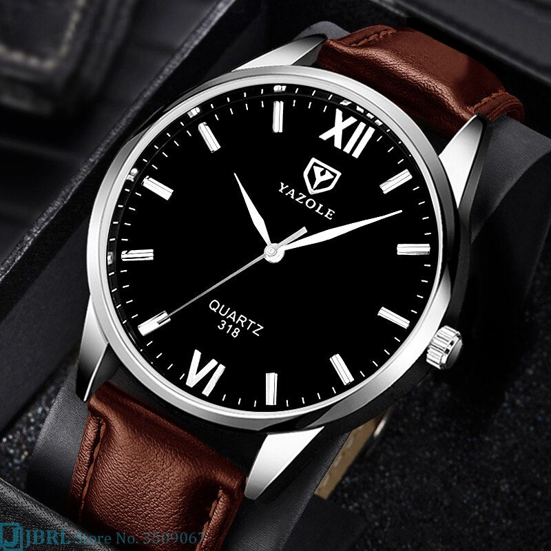 Elegant Kvarts Herreklokke med Reim